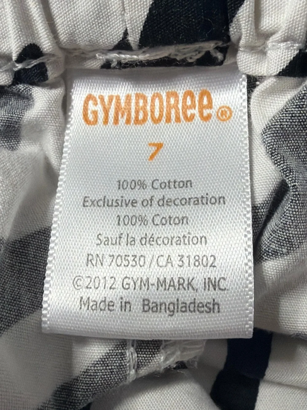 Gymboree 4 pocket Zebra Print Shorts size 7